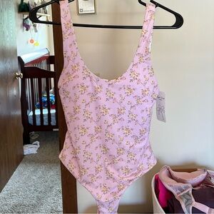 One Piece Open Back Swimsuit